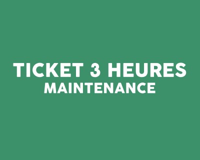 Ticket intervention 3 heures